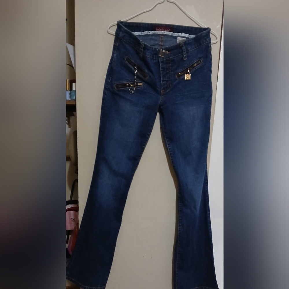 💛SOLD 💛 Women's Baby phat Blue Jeans with Zipper Accents